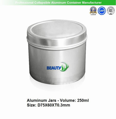 China Original Aluminum color 250ml Cosmetic Packaging Face Body Care Cream Empty Aluminum Container Jars supplier
